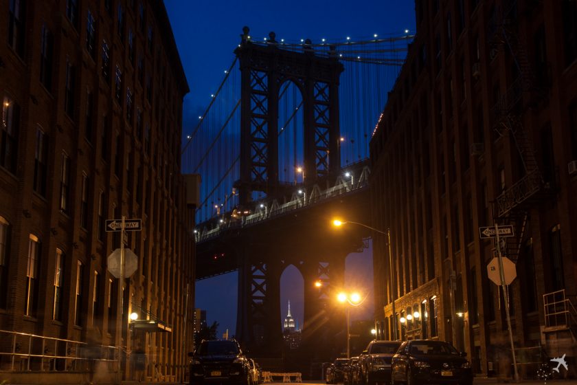 Einfach Imposant: die Manhattan Bridge und das Empire State Building