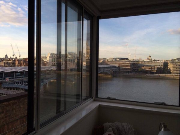 Ausblick aus Apartment Nr. 1 auf die Themse