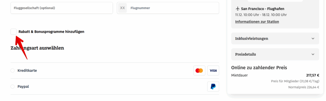 ADAC Autovermietung Gutschein einloesen