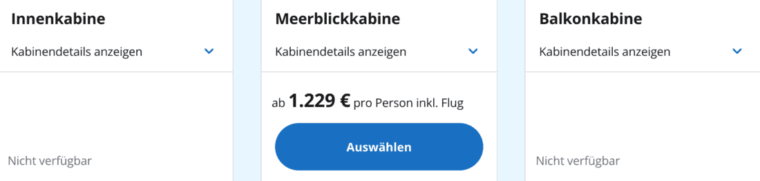 AIDAcosma Kanaren ab Teneriffa