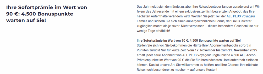 ALL Voyageur November Offer