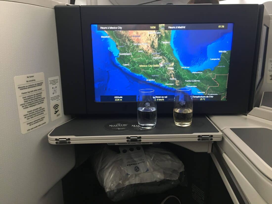 AeroMexico Business Class 789 Bildschirm
