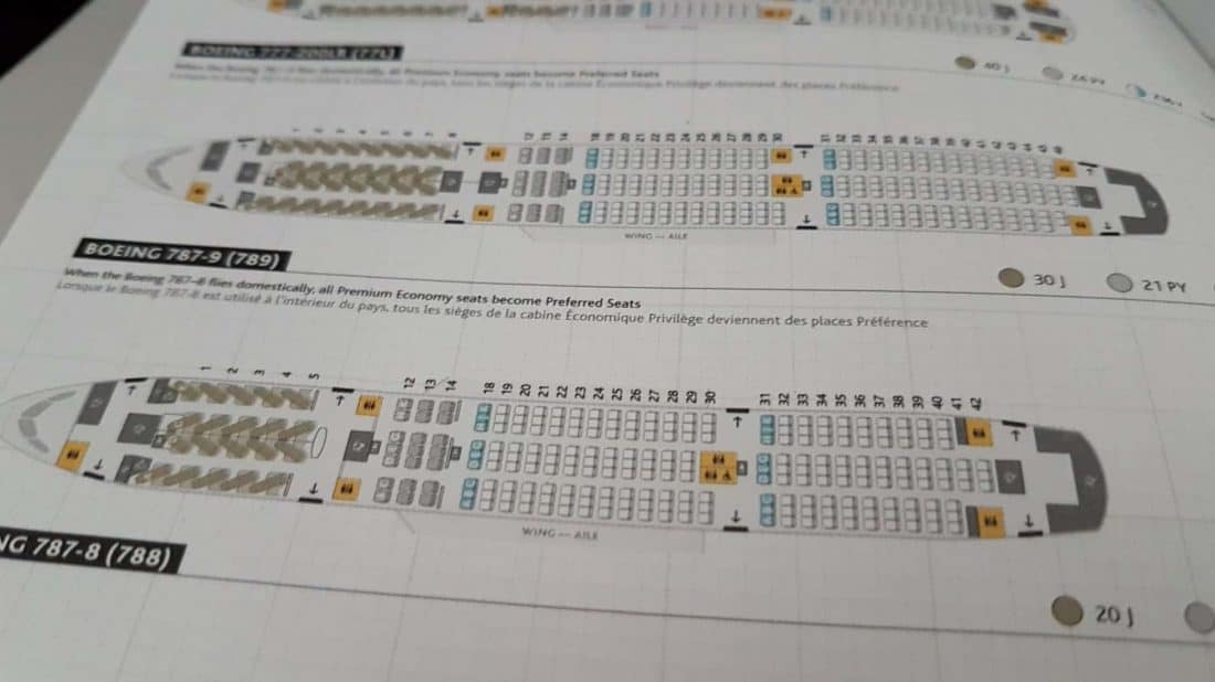 Air Canada Navi Seatmap