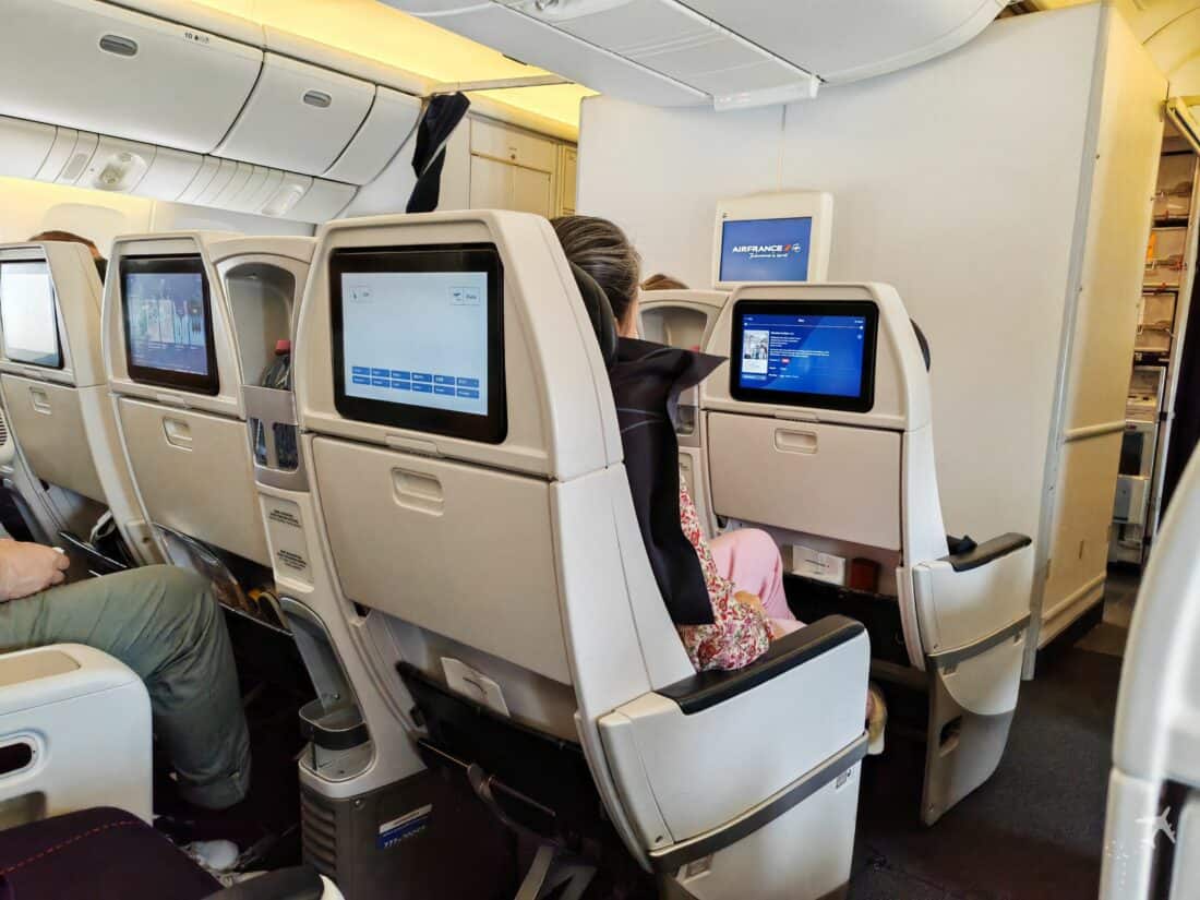 Air France Premium Eco B777 Sitze von hinten
