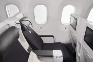 Air France Premium Economy Sitze ausgefahren