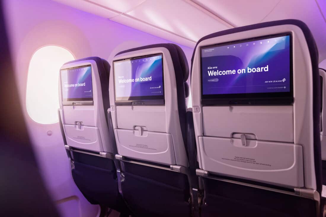 Air New Zealand neuer Economy Sitz IFE
