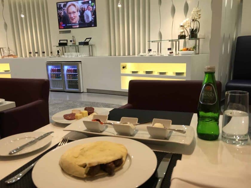 Air Serbia Lounge Restaurant food