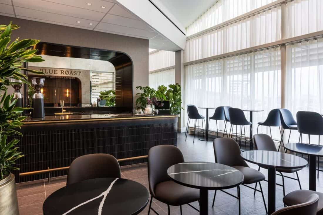 American Express Centurion Lounge Amsterdam Blue Roast Coffee Bar