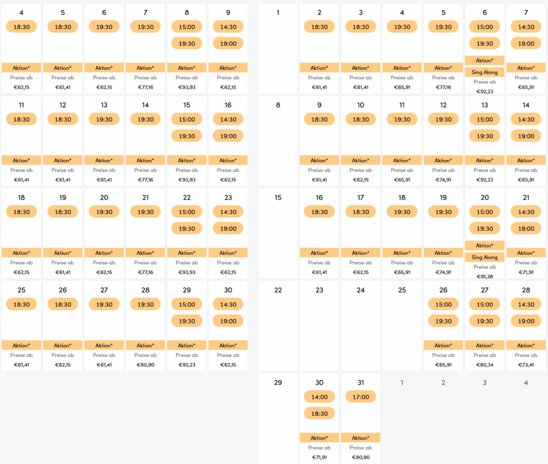 Angebot & JULIA in Hamburg Ticket Shop — Mozil