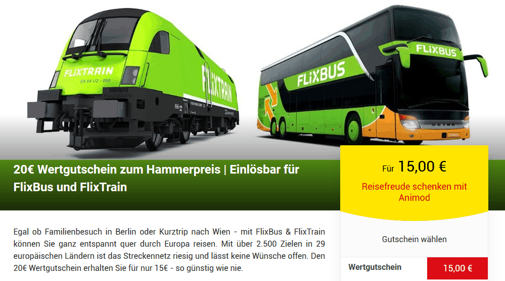 Erstaunlich Flixbus 20 Rabatt Bild