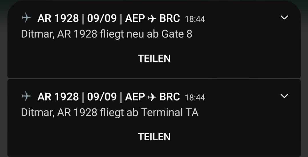 App in the air gate info