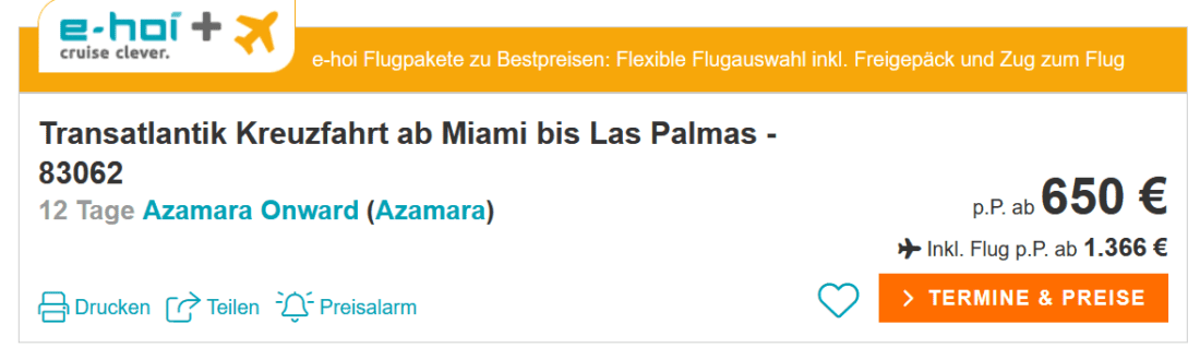 Azamara Onward Miami Las Palmas Neu 2