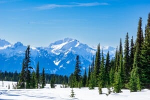 Berge Winter Squamish bei Vancouver