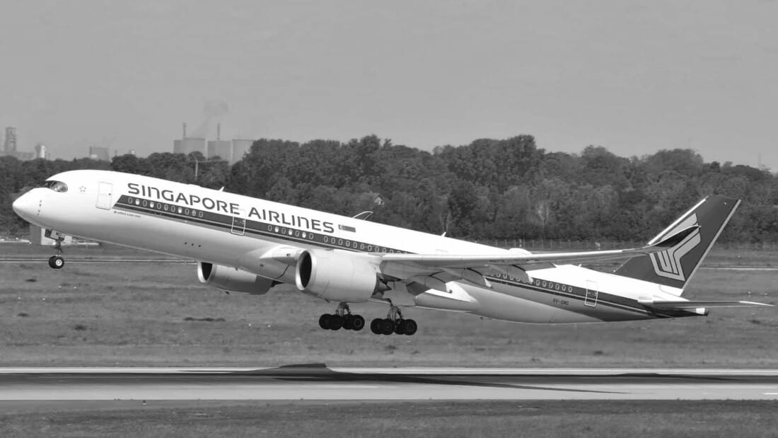 Singapore Airlines grau