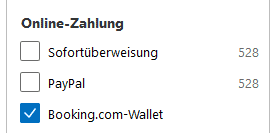 Booking.com Wallet einloesen