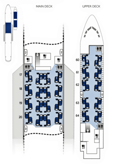 British Airways Seat Map Boeing 747