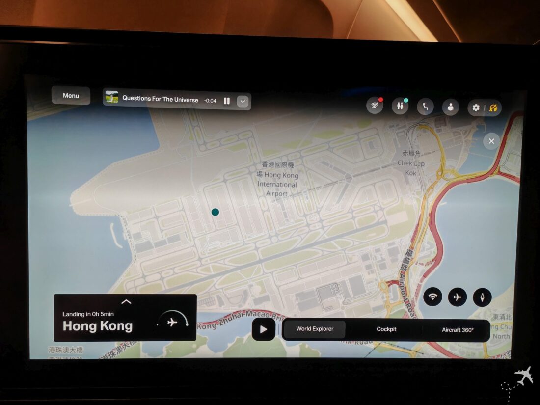 CX Aria Suite 777 IFE Karte nah