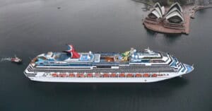 Carnival Splendor Sails Near Sydney Opera House