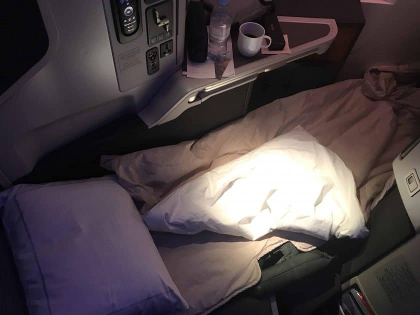 Cathay Pacific Review FRA HKG C Sitz als Bett