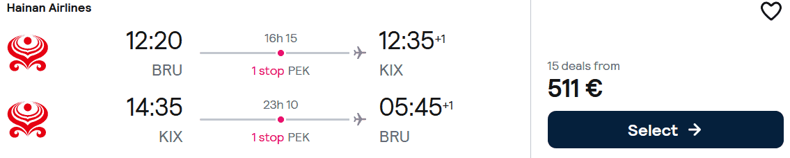 Cheap flights from Brussels to Osaka at Skyscanner