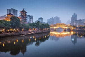Chengdu China Anshun Bridge