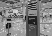 Condor Check in Palma Graustufen