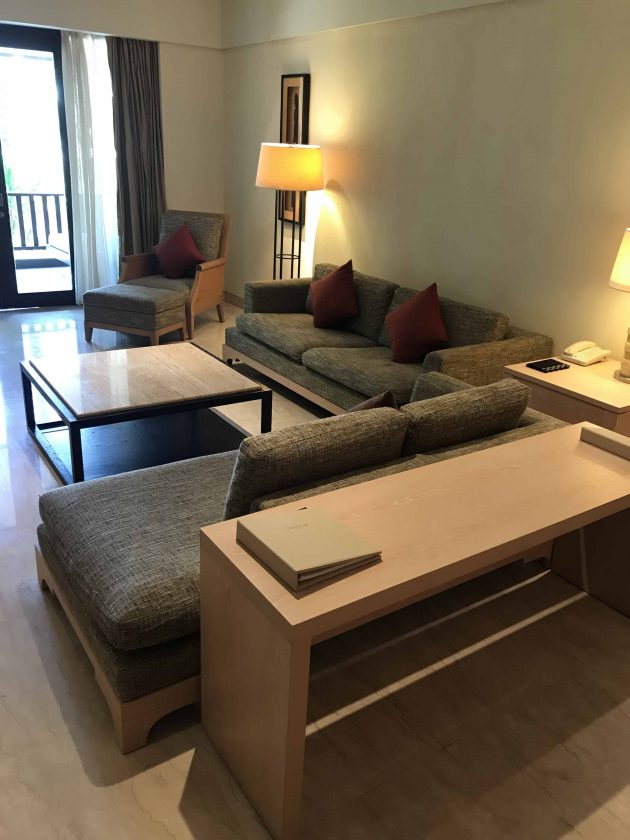 Conrad Bali Review Suite Sofa