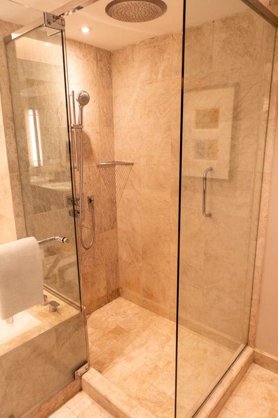 Conrad Singapore Zimmer Badezimmer Dusche