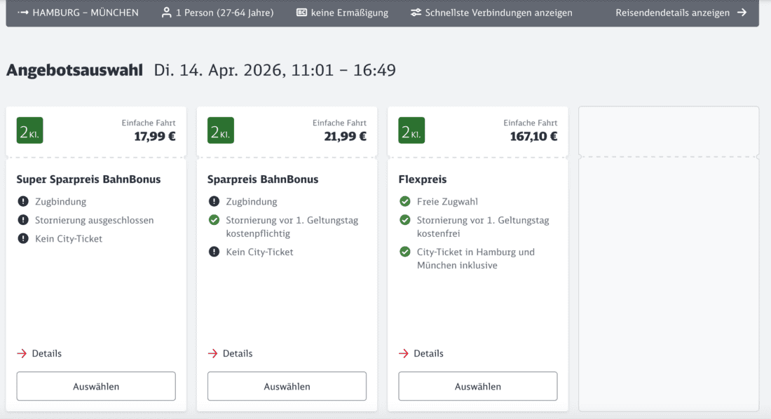 DB BahnBonus Aktion