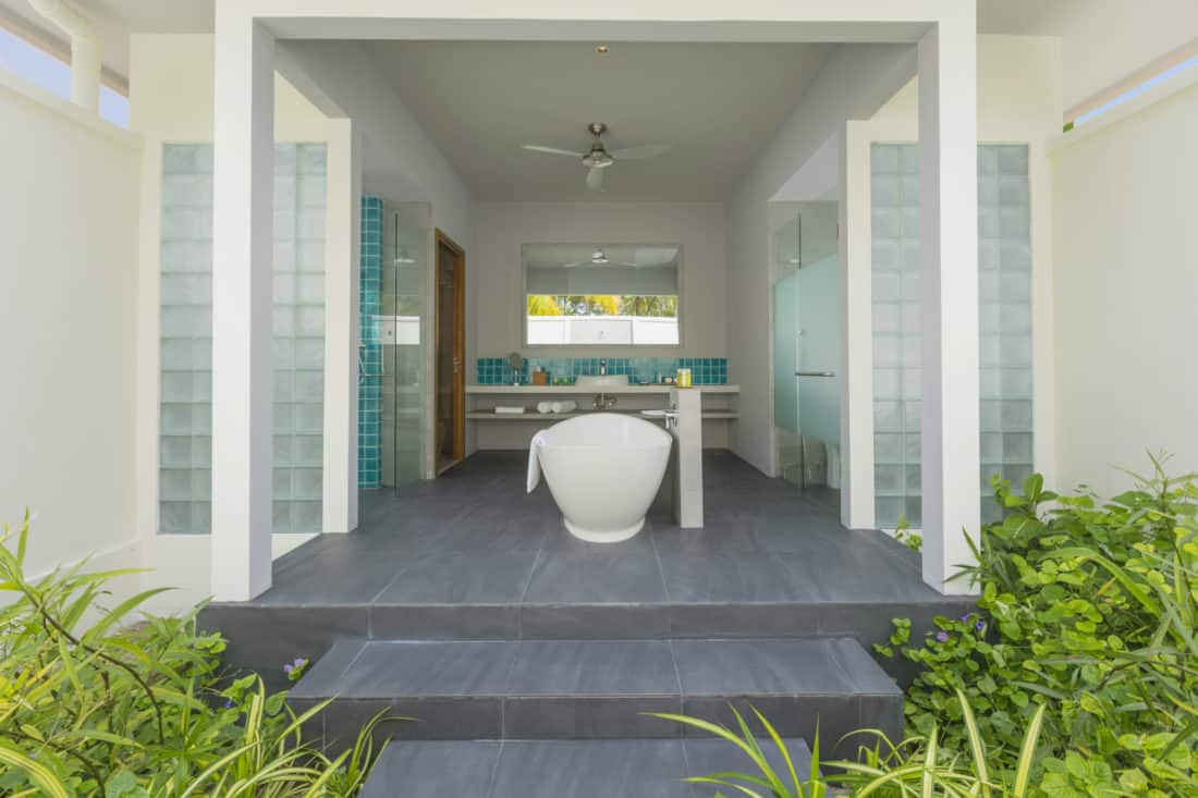 Dhigali Maledives Resort Strandvilla Aussen