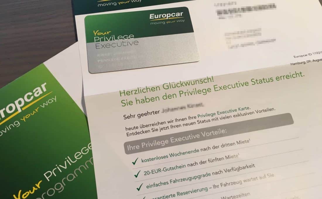 Europcar Status Anschreiben