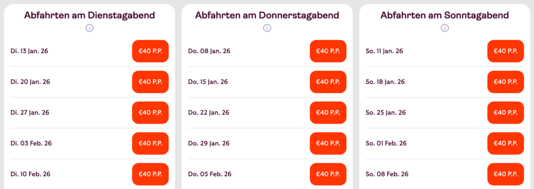 European Sleeper Fahrten nach BE:NL