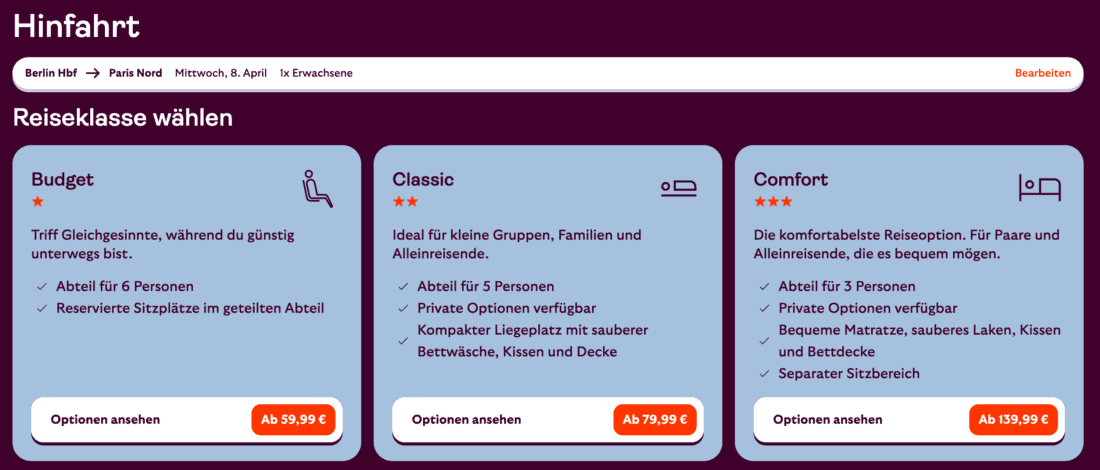 European Sleeper Preisvergleich