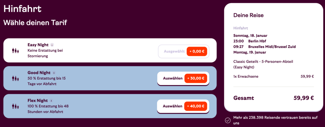 European Sleeper Preisvergleich