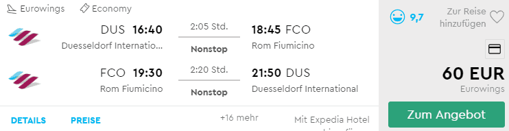 Eurowings DUS FCO