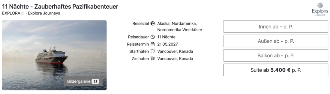 Explora III Alaska ab Vancouver