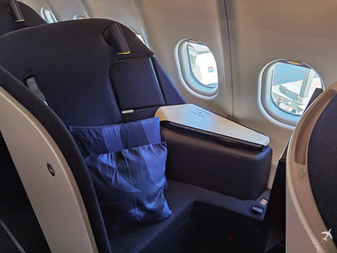 Finnair Business Class HEL JFK Sitz ohne Weitwinkel