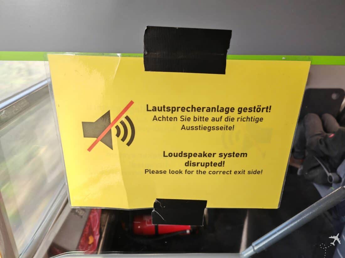 Flixtrain Lautsprecher gestoert