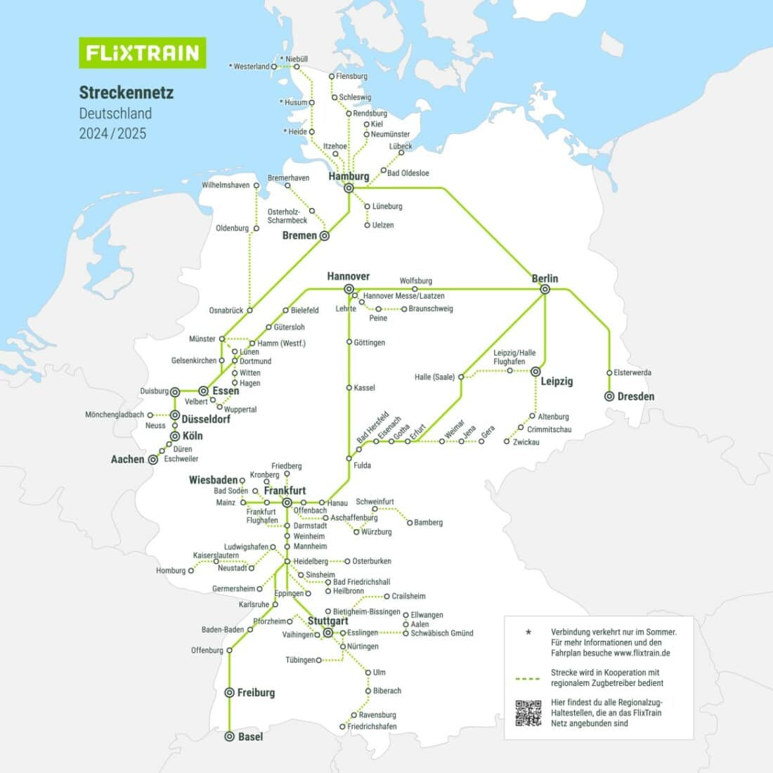 Flixtrain Streckennetz