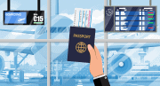 Flughafen Reisepass Boarding Pass