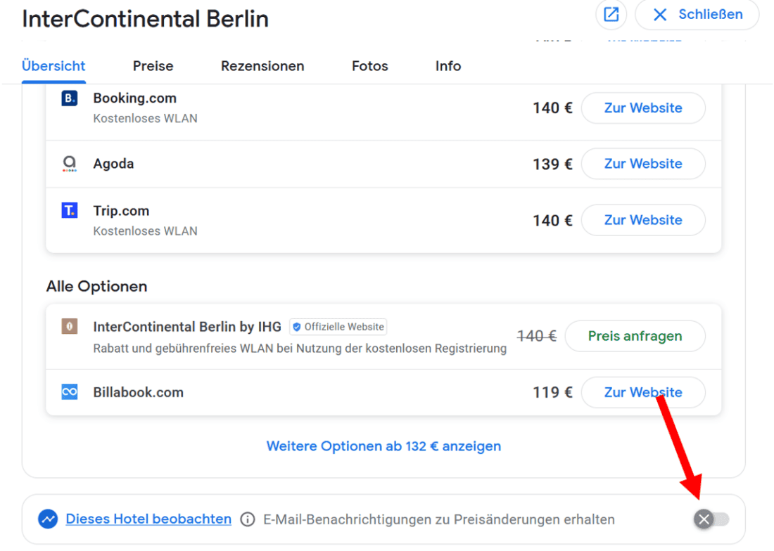 Track Google Hotels