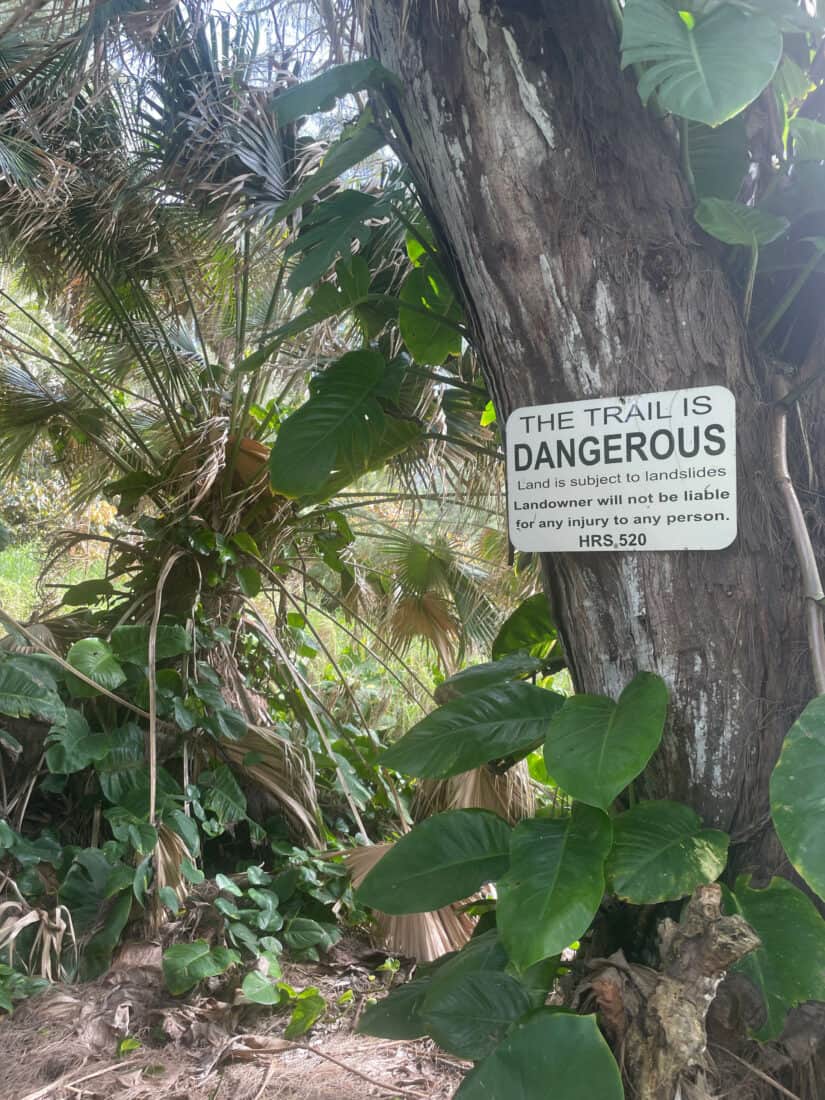 Hawaii Maui Dangerous Trail