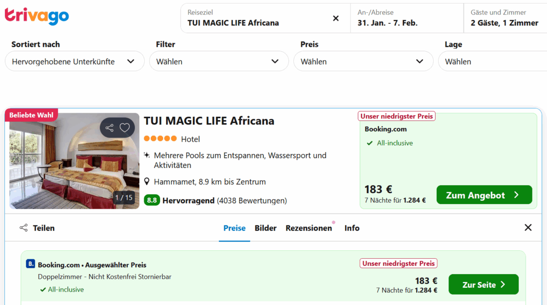 Hotel TUI MAGIC LIFE Africana, Hammamet, Tunesien