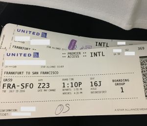 United Airlines Boarding Pass