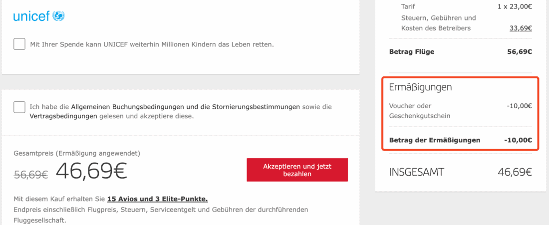 Iberia Gutschein erfolgreich eingelöst