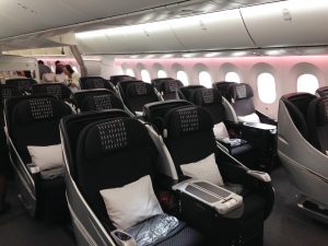JAL Business Class Boeing 787 Kabine