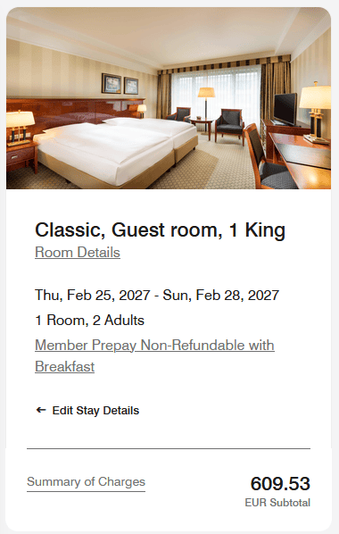 JW Marriott Berlin Standard Rates