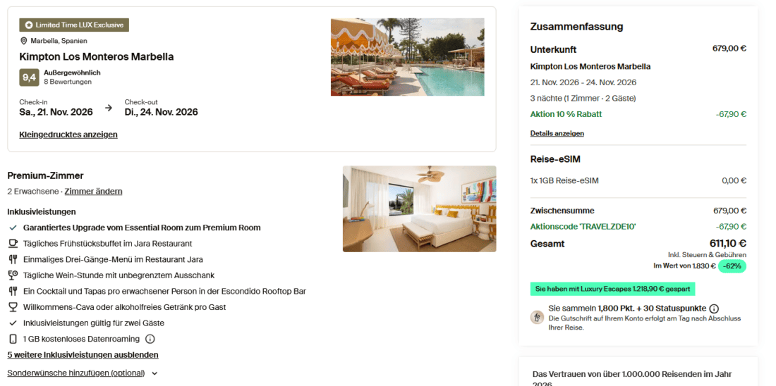 Kimpton Marbella LE Preis