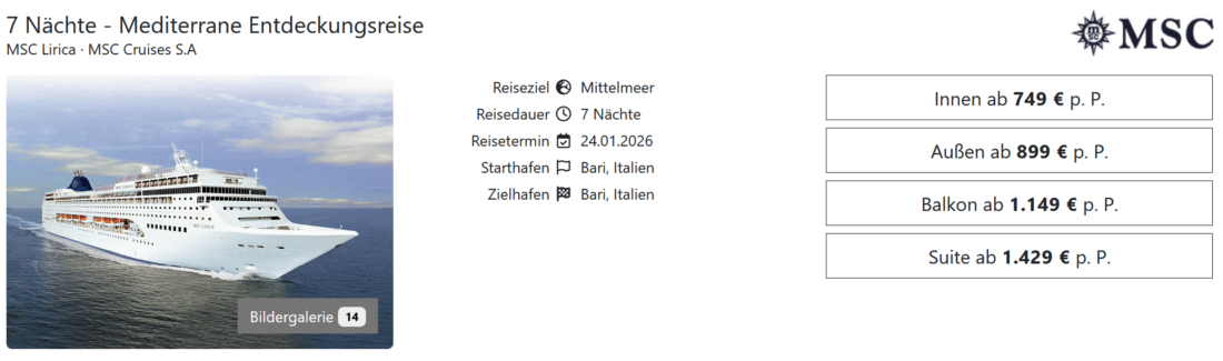 Kreuzfahrten buchen bei Travel Dealz.de — Mozilla