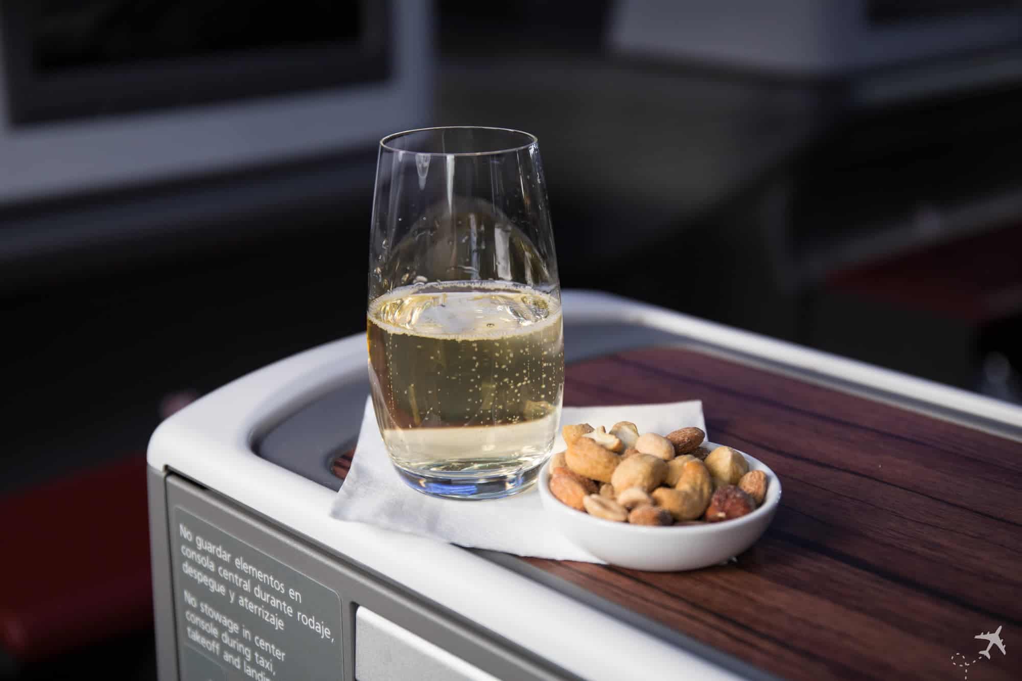 LATAM Boeing 787 Business Class Welcome Drink